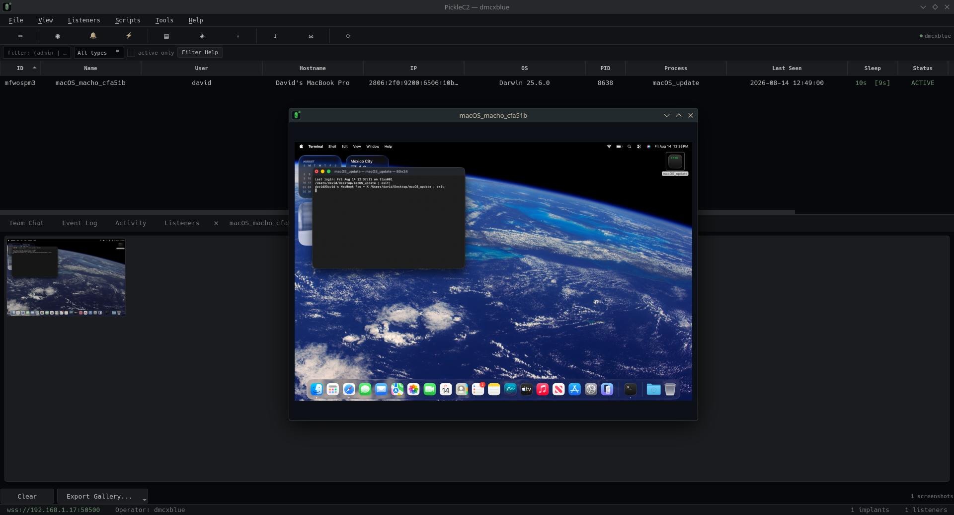 macOS implants