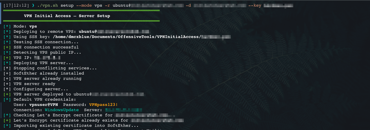 Overview diagram of the VPN phishing setup